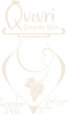 Qvevri – Georgischer Wein, Logo mit Tonkrug und Traube